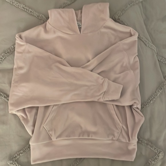 American Eagle Blush Pink Velvet hoodie - Picture 2 of 3